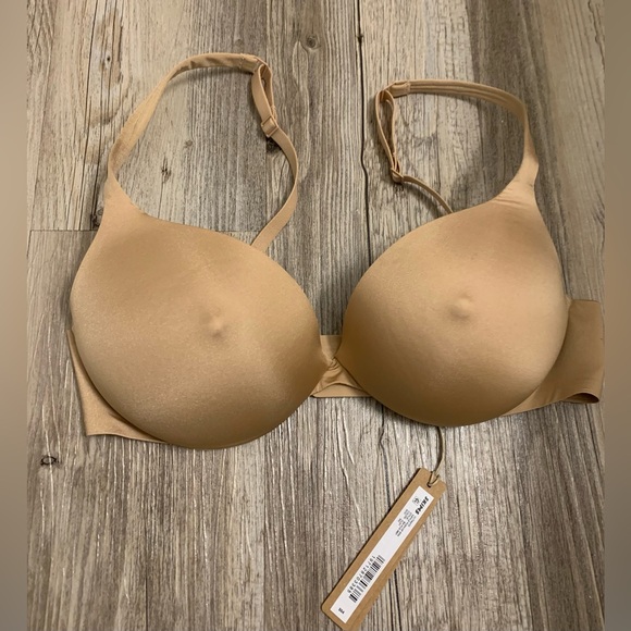SKIMS ULTIMATE NIPPLE PUSH-UP BRA 34 C CLAY/BNWT - Picture 6 of 10